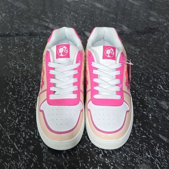 BRAND NEW  WOMEN'S BARBIES BY MATTEL PINK CASUAL COURT SNEAKER - Picture 2 of 16